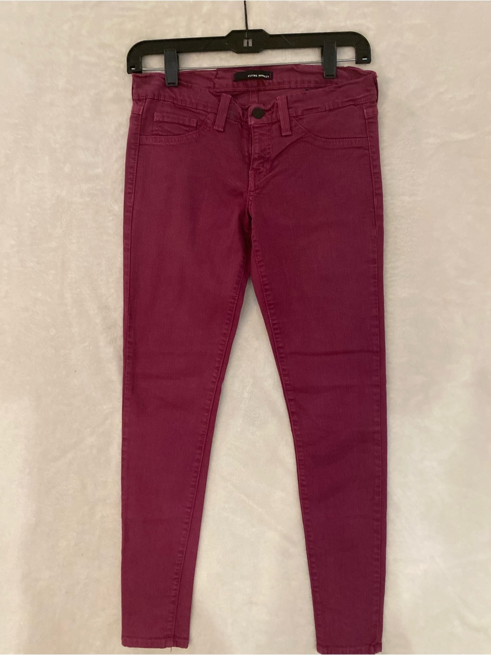 Flying Monkey Womens Burgundy Skinny Jeans US 26